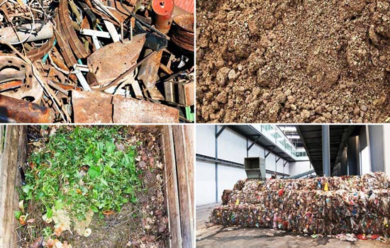 The waste from waste recycling plant
