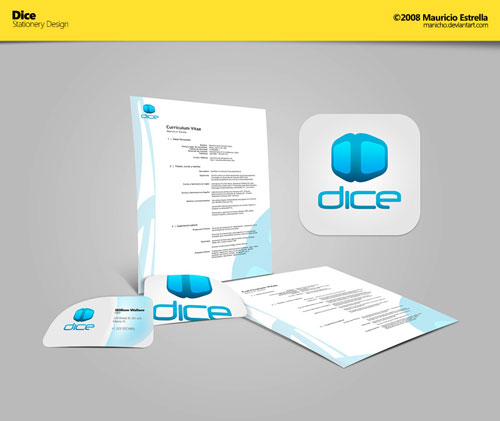 Dice-Stationery-Design Letterhead Examples and Samples: 77 Letterhead Designs