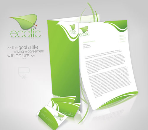 ecolic_corporate_identity_by_pasarelli Letterhead Examples and Samples: 77 Letterhead Designs